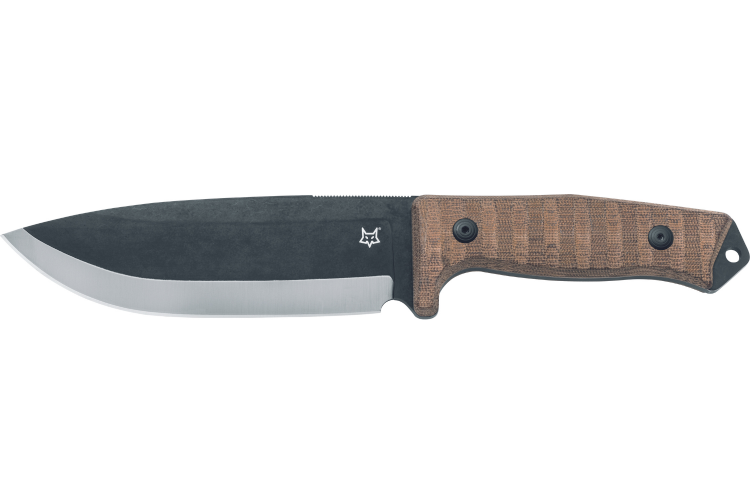 Couteau Fox Military Bushman FX.609OD lame 16cm manche micarta + &eacute;tui en cuir