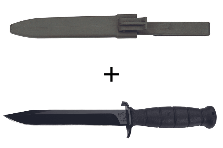 Couteau Glock 478 lame en acier 16,5cm manche en ABS noir avec étui