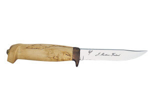 Couteau de chasse Marttiini Deluxe Lynx Bronze 450012 lame 11cm manche bouleau + étui