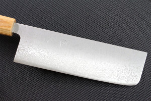 Couteau nakiri japonais Tsunehisa SLD Damas bois de rose 16,5cm