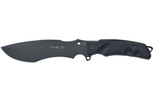 Couteau Fox Military Parus FX.9CM06 lame 17,5cm manche Forprene noir + étui en nylon + kit de survie
