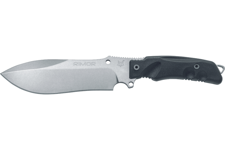 Couteau Fox Military Rimor FX.9CM07 17,5cm manche nylon/fibres de verre noir + &eacute;tui
