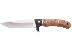 Couteau Herbertz 110311 lame en inox 10,8cm manche en bois de racine avec étui en cuir