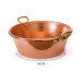 Bassine à confiture Mauviel M'Passion en cuivre martelé et montures en bronze