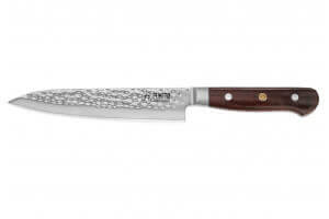 Couteau universel Fukito Rosewood Damas 67 couches 15cm manche bois de rose