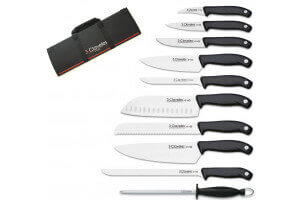 Malette de 9 couteaux EVO pour cuisiniers + fusil 3 Claveles