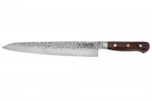 Couteau à découper Fukito Rosewood Damas 67 couches 20cm