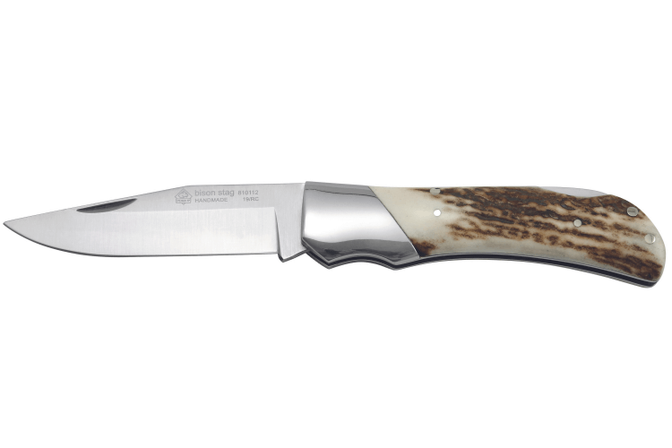 Couteau pliant Puma IP Bison Stag 310112 manche bois de cerf 11,5cm