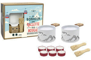 Service à raclette à la bougie Cookut Lumi édition limitée services poêlons et spatules pour 2