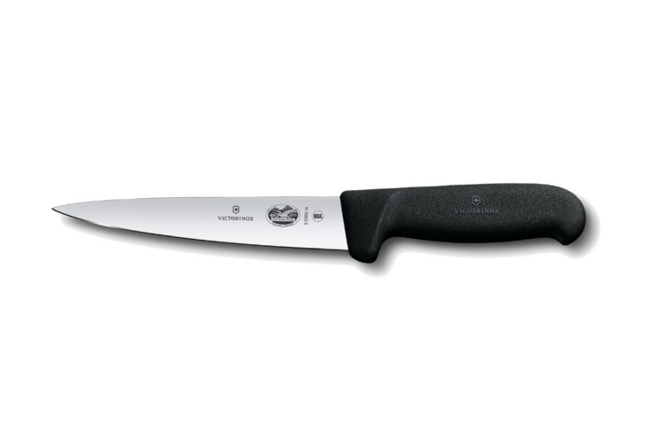 Couteau &agrave; d&eacute;sosser et &agrave; saigner Victorinox 5.5603.12 lame 12cm manche en fibrox