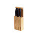 Bloc vide Kyocera ergonomique en bambou pour 4 couteaux