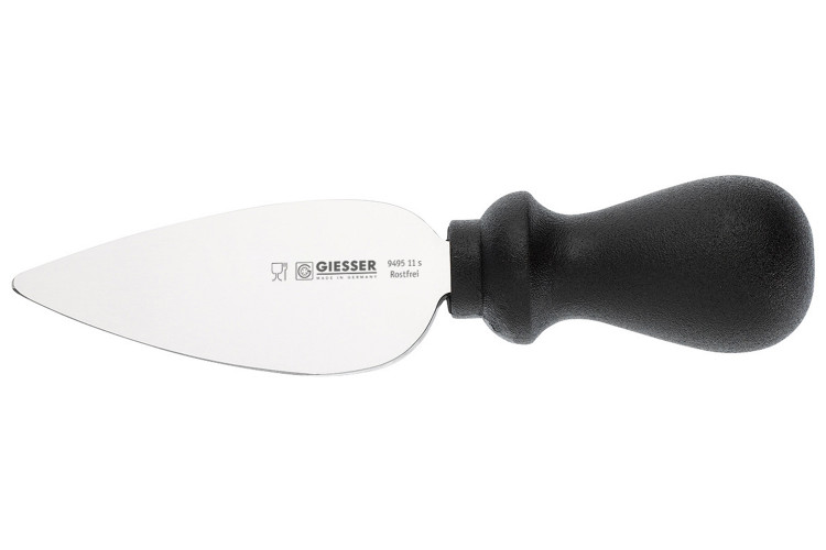 Couteau &agrave; parmesan Giesser lame 11cm manche noir arrondi
