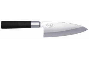 Couteau Deba japonais KAI Wasabi Black lame 15cm