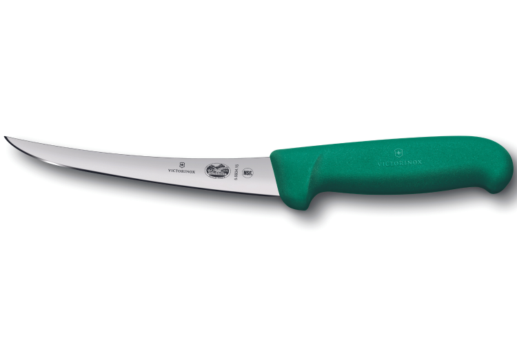 Couteau &agrave; d&eacute;sosser Victorinox 5.6604.15 lame renvers&eacute;e 15cm manche en fibrox vert