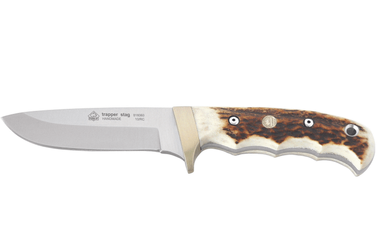 Couteau Puma IP Trapper Stag 309410 lame 11cm manche bois de cerf + étui en cuir