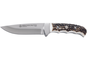 Couteau Puma IP Outdoor Hunter Stag 331811 lame 10,6cm manche bois de cerf + étui cuir
