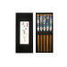 Set de 5 paires de baguettes chinoises en bambou Kutoyama - Modèle 2