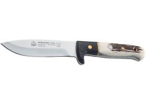 Couteau Puma IP Wildmeister Stag 366212 lame 11,8cm manche bois de cerf/micarta + étui en cuir