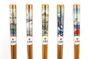 Set de 5 paires de baguettes chinoises en bambou Kutoyama - Modèle 1