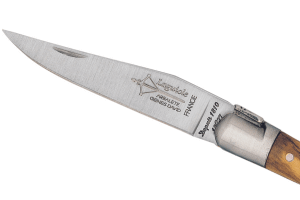 Couteau pliant Laguiole G.DAVID 8308 manche en olivier avec mitre en inox mat