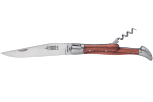 Couteau pliant Laguiole G.DAVID 4272 manche en bois de rose 12cm avec mitres en inox mat