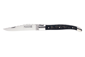 Couteau pliant Laguiole GILLES 5692 manche corne de buffle 12cm avec mitres en inox polies