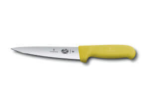 Couteau à désosser et à saigner Victorinox 5.5608.14 lame 14cm manche en fibrox jaune