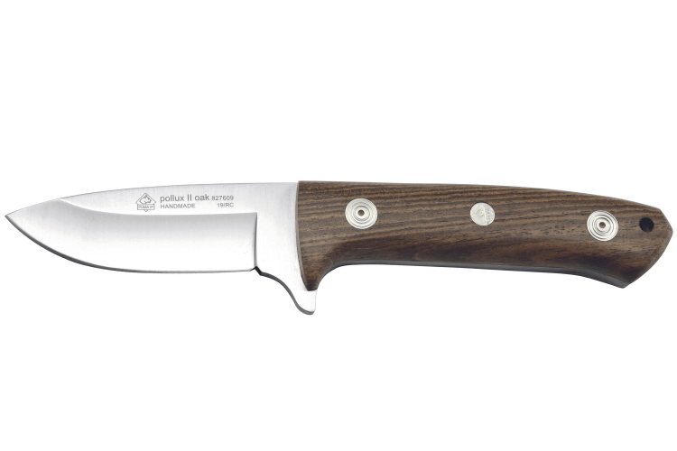 Couteau Puma IP Pollux II Oak 307609 lame 9cm manche bois de bocote + étui en cuir