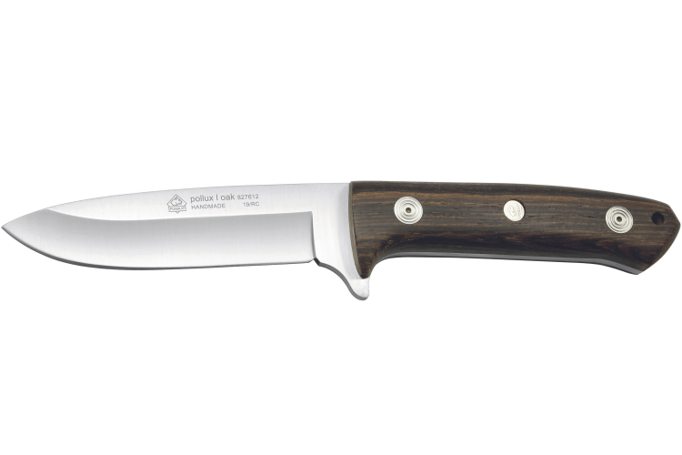 Couteau Puma IP Pollux I Oak 307612 lame 11,7cm manche bois de bocote + étui en cuir