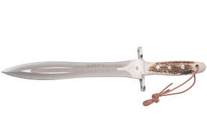 Couteau Puma IP Catcher Stag 304927 lame 27cm manche bois de cerf + étui en cuir