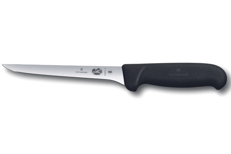 Couteau à désosser Victorinox 5.6403.15 lame usée étroite 15cm manche fibrox noir