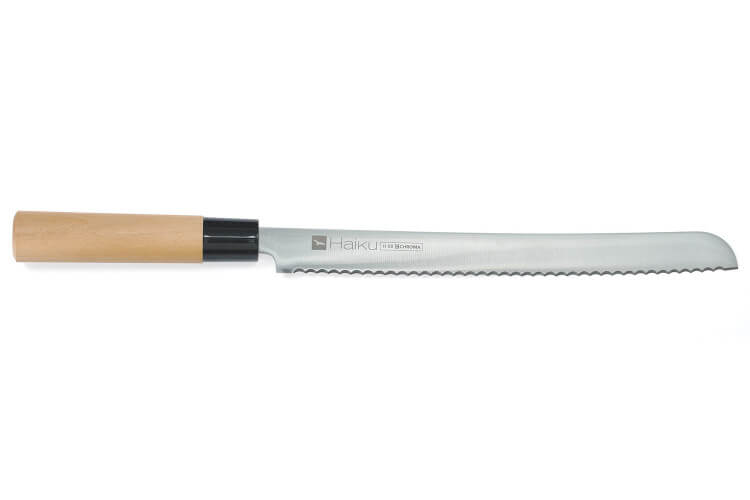 Couteau à pain japonais Chroma Haiku 25cm manche Honoki