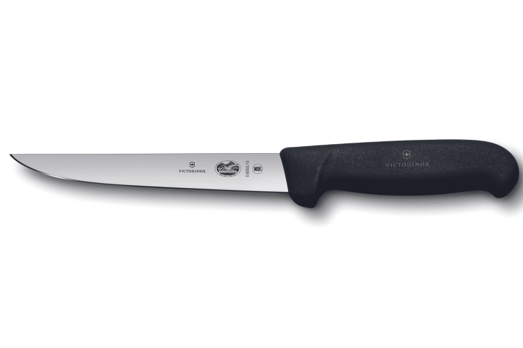 Couteau à saigner/découper Victorinox 5.6003.15 lame 15 cm manche fibrox noir