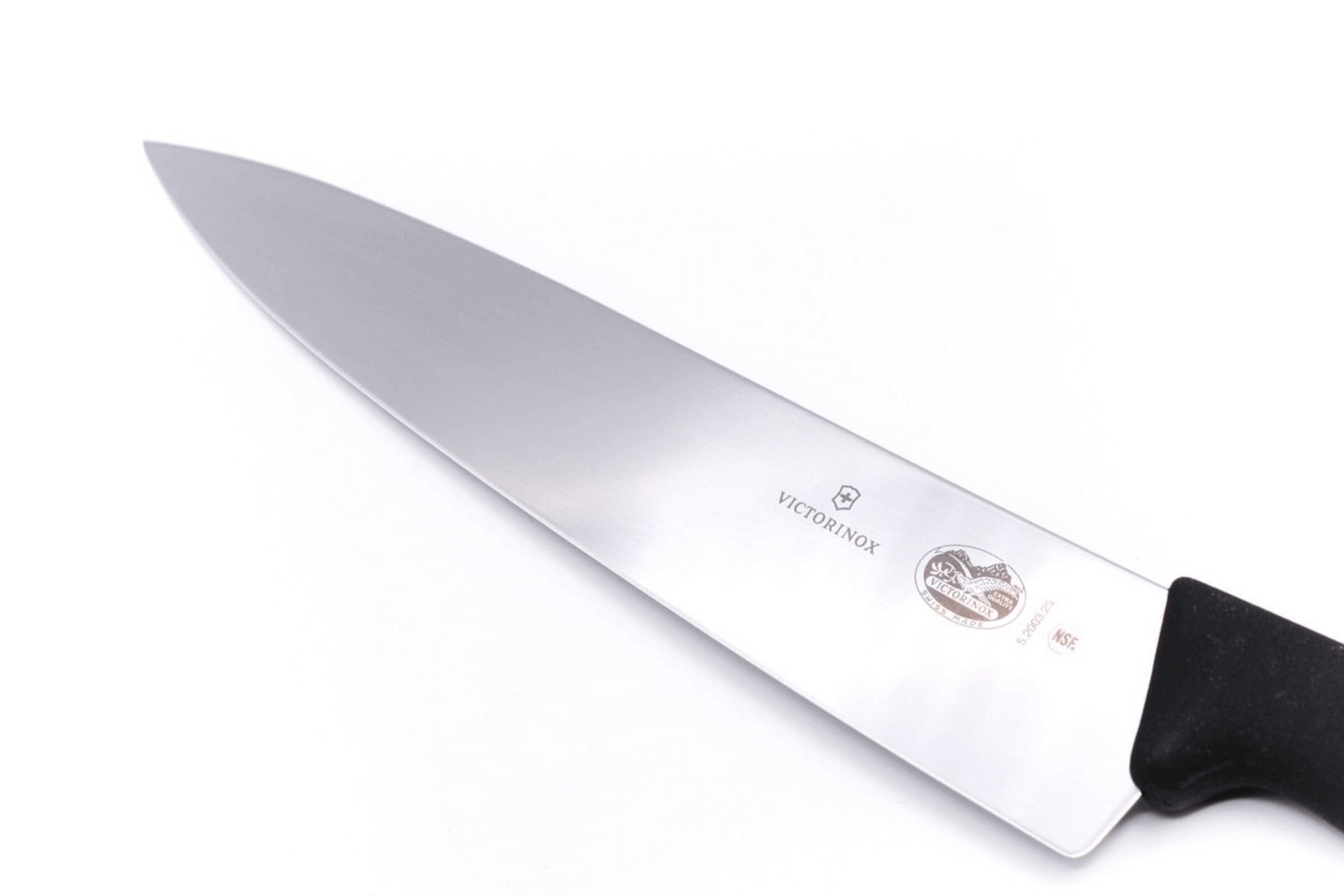 Victorinox 5.2000.22g Couteau éminceur/cuisine, lame 22 cm inox, manche  palissandre, en boîte cadeau.