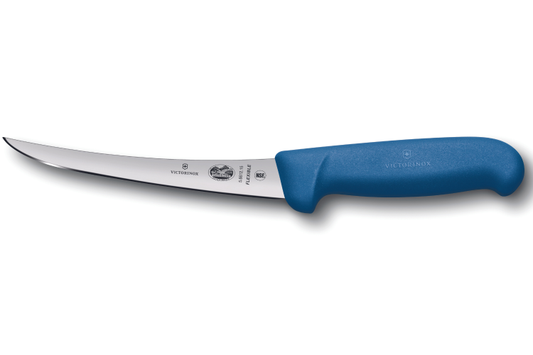 Couteau &agrave; d&eacute;sosser Victorinox 5.6612.15 lame renvers&eacute;e flexible 15cm manche fibrox bleu