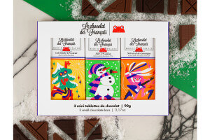 Coffret de 3 tablettines bio Le Chocolat des français - 90g