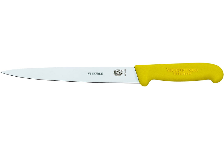 Couteau à dénerver/filet de sole Victorinox 5.3708.20 lame 20cm manche fibrox jaune