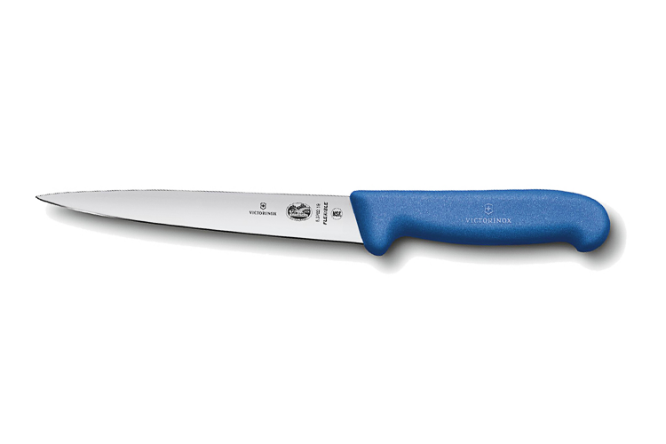 Couteau à dénerver/filet de sole Victorinox 5.3702.20 lame flexible 20cm fibrox bleu