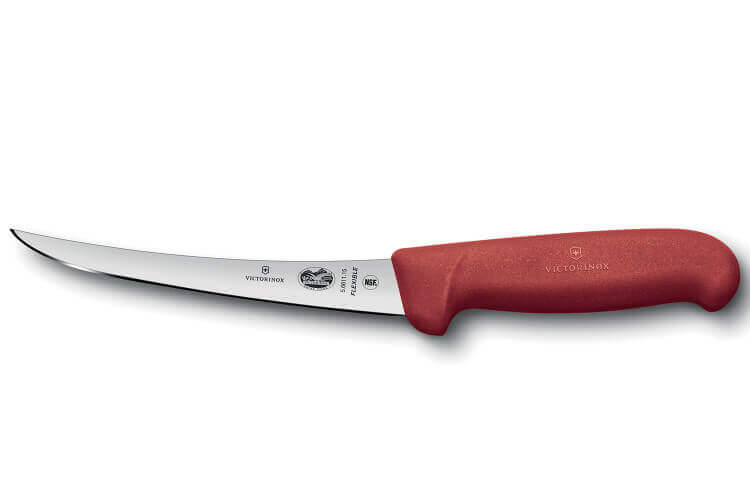 Couteau à désosser Victorinox 5.6611.15 lame flexible 15cm manche fibrox rouge