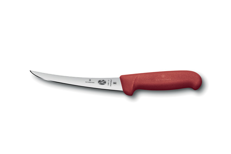 Couteau &agrave; d&eacute;sosser Victorinox 5.6611.12 lame flexible 12cm manche fibrox rouge