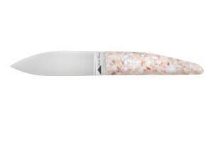 Couteau à huître Charles Canon manche en coquille Saint-Jacques fabriqué en France + coffret en bois