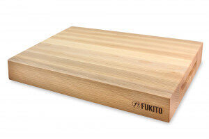 Billot de cuisine Fukito en bois de hêtre certifié FSC - 45 x 30 x 6,2 cm