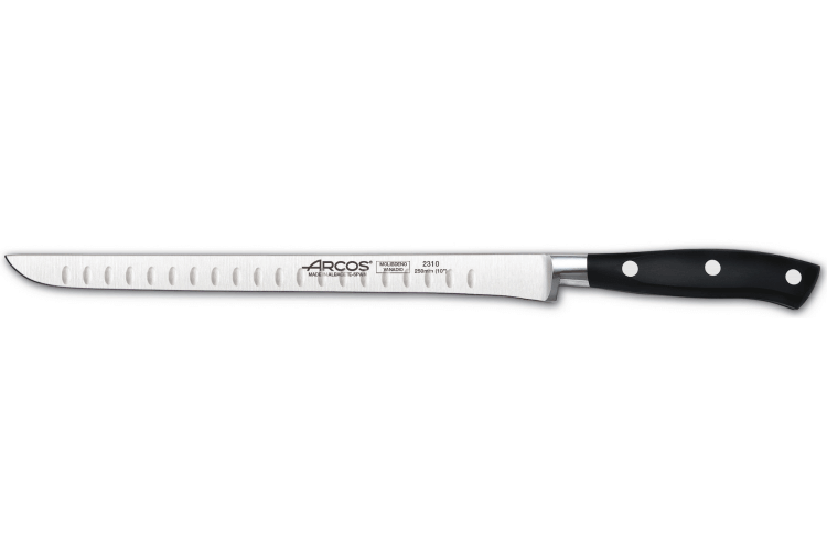 Couteau à jambon Arcos Riviera forgé lame alvéolée 25cm