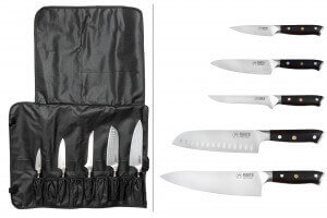 Mallette 5 couteaux de cuisine Fukito Ebène X50