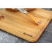 Planche à découper Wusaki en bois de hêtre certifié FSC avec rigole - 40 x 30 x 1,9 cm