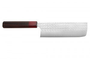 Couteau nakiri japonais artisanal Yoshimi Kato SG2 Tsuchime 16cm