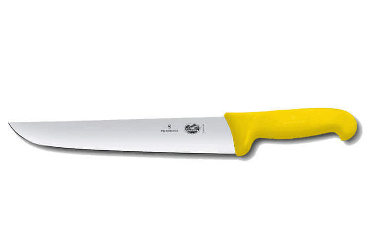 Couteau de boucher Victorinox 5.5208.28 lame 28cm manche fibrox jaune