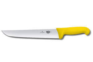 Couteau de boucher Victorinox 5.5208.31 lame 31cm manche fibrox jaune
