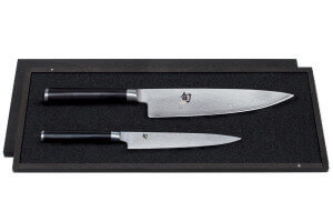 Coffret 2 couteaux japonais Kai Shun Damas