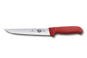 Couteau à saigner/découper Victorinox 5.5501.22 lame 22cm manche fibrox rouge